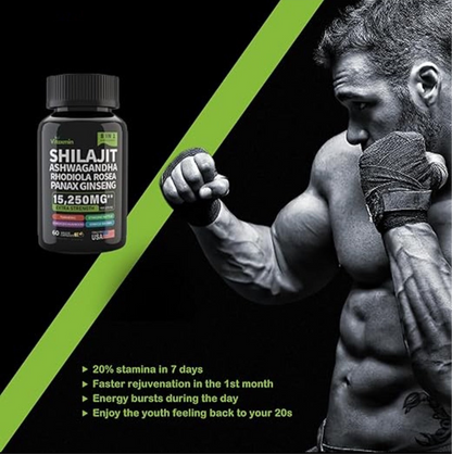 Gummieroot® Shilajit Capsules Extra Strength