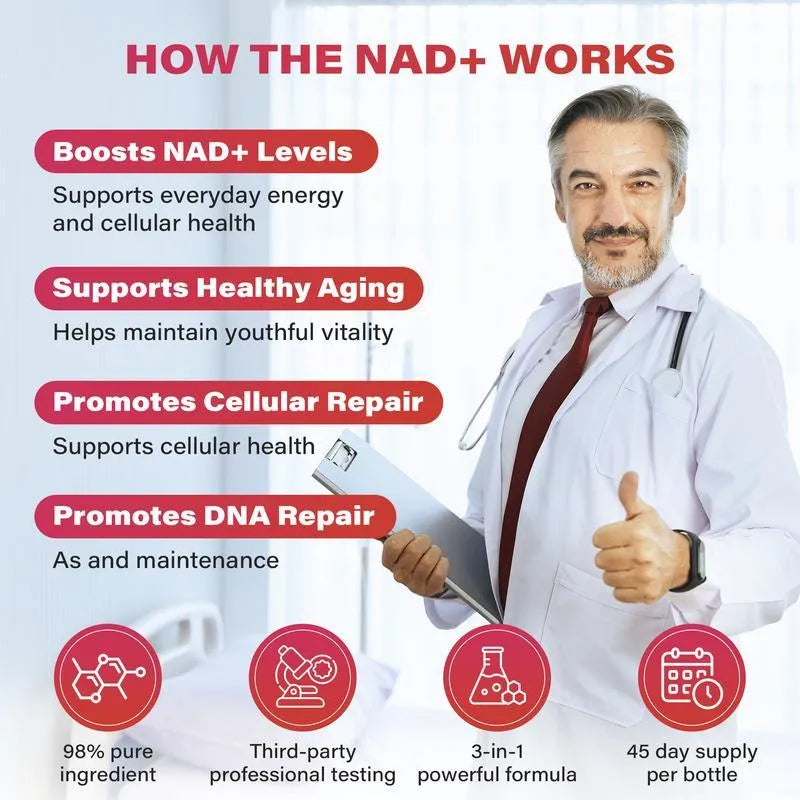 ZOOONE NR1000-NAD+ Berry Flavor Drink for Skin Aging Support, Energy, and Focus