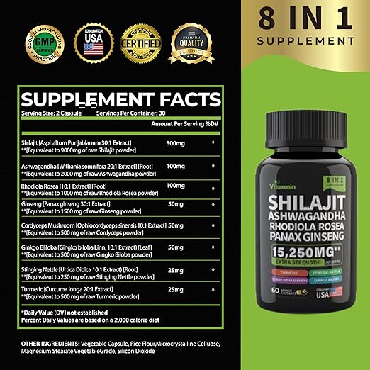Gummieroot® Shilajit Capsules Extra Strength