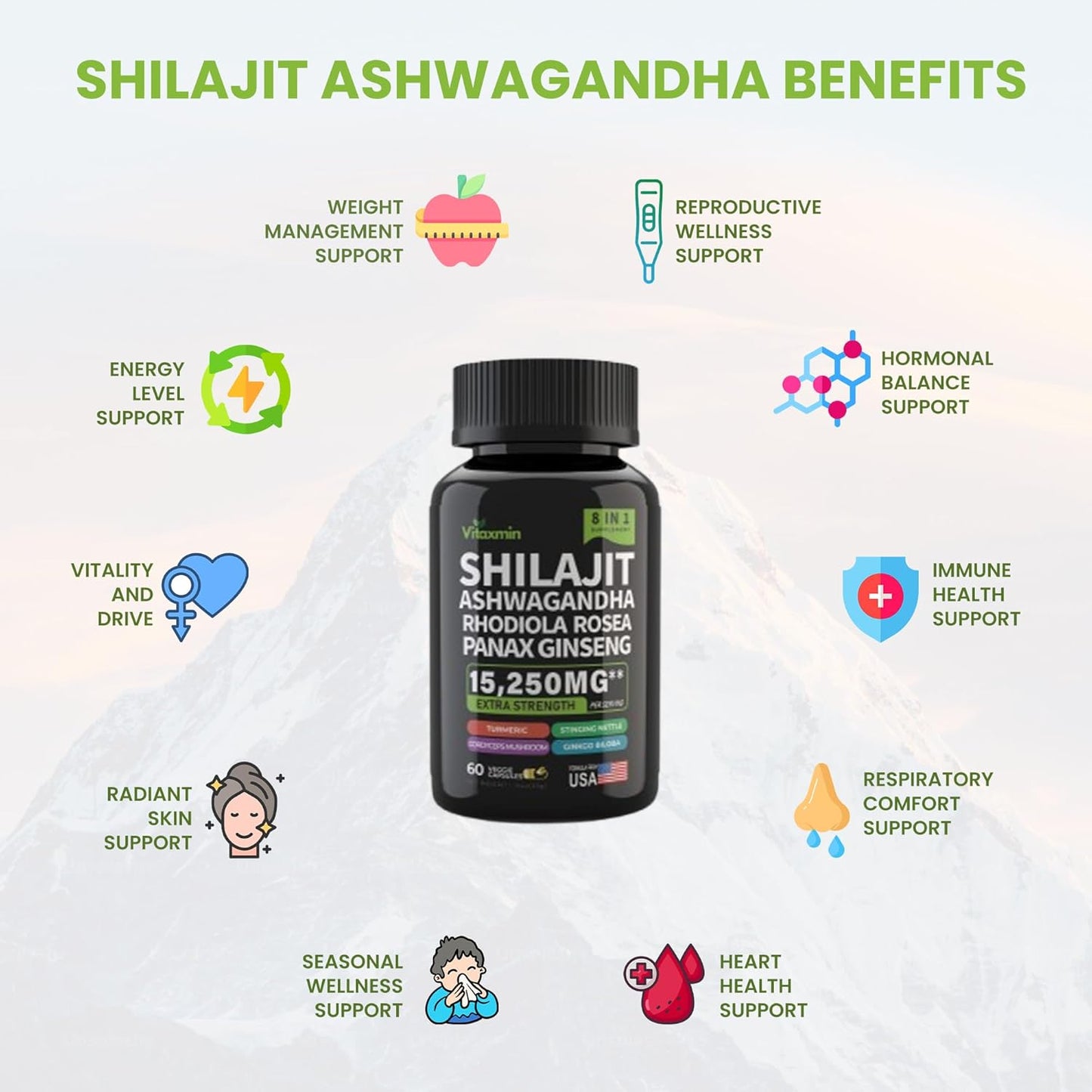 Gummieroot® Shilajit Capsules Extra Strength