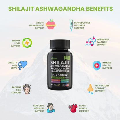 Gummieroot® Shilajit Capsules Extra Strength