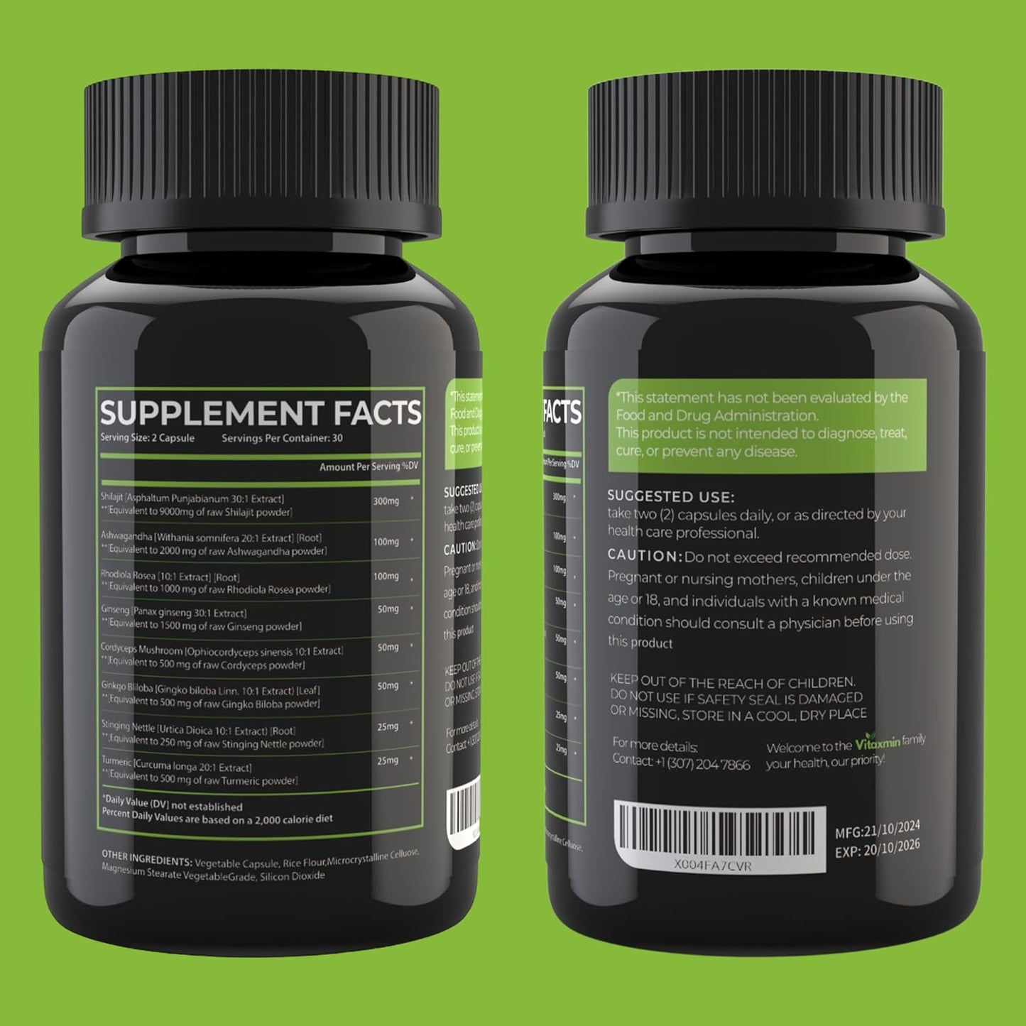Gummieroot® Shilajit Capsules Extra Strength